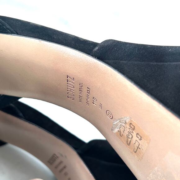 Schutz Luan Platform Heels 11 Black NWOT Mary Janes Ankle Strap Chunky 90s Y2K - Picture 9 of 9